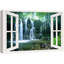 Window Scenery " Window View Rustic Waterfall Cascade River Forest Nature Pictures Scenic Landscape "-98449096