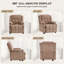 Fauteuil inclinable électrique avec deux porte-gobelets, poche de rangement latérale, revêtement en chenille douce, fauteuil de cinéma électrique réglable pour salon et chambre, brun-1991234206