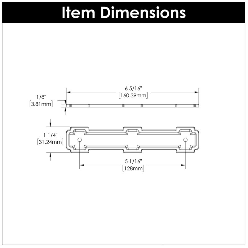 Coventry Collection Pull Backplate, Satin Nickel
