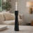 Decorative Modern Candle Holder, 11 Inch Tapered Black Marble Base
