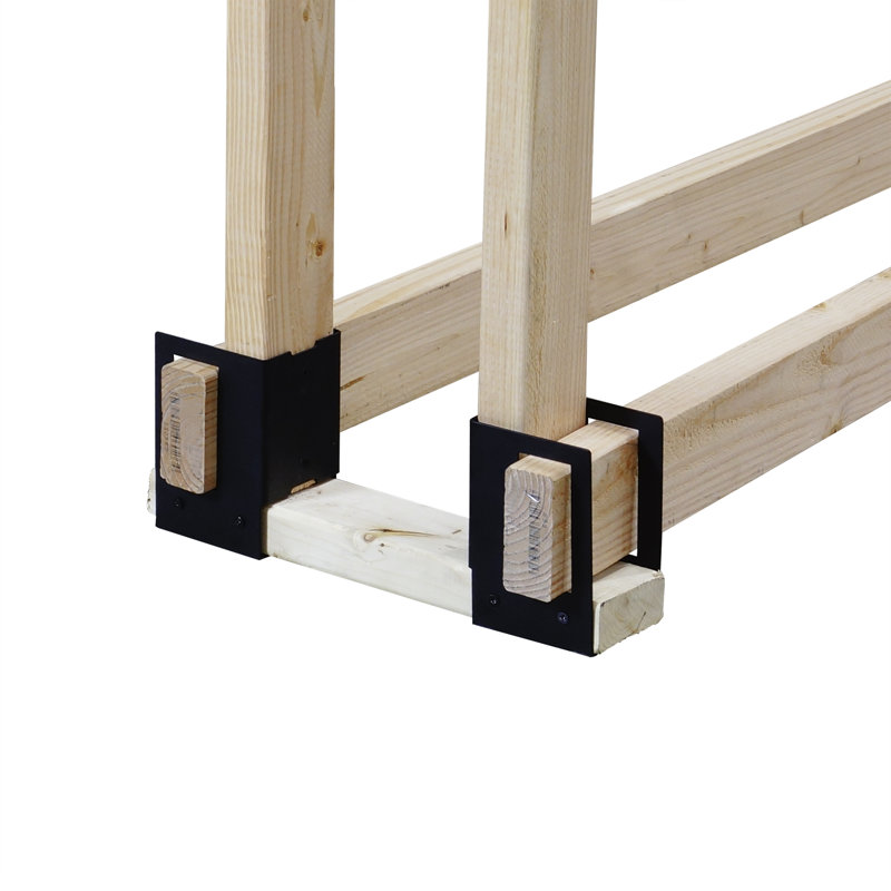 Support à bûches en métal l 3,9 po x P 4 po Dyar