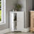 Floor Corner Cabinet With 2 Doors And Adjustable Shelves, Freestanding Narrow Cabinet Organizer, Corner Storage Cabinets