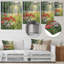 Fleurs rouges dans les bois verts - salon d'art mural forêt-1382450804-1382450802