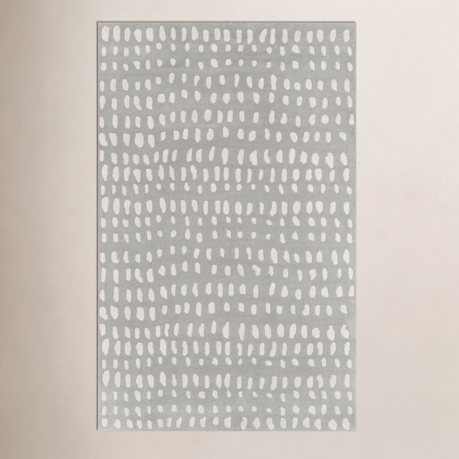 Pacchi Gray Hand-Tufted Abstract Rug, Rectangle 3'6" x 5'6"