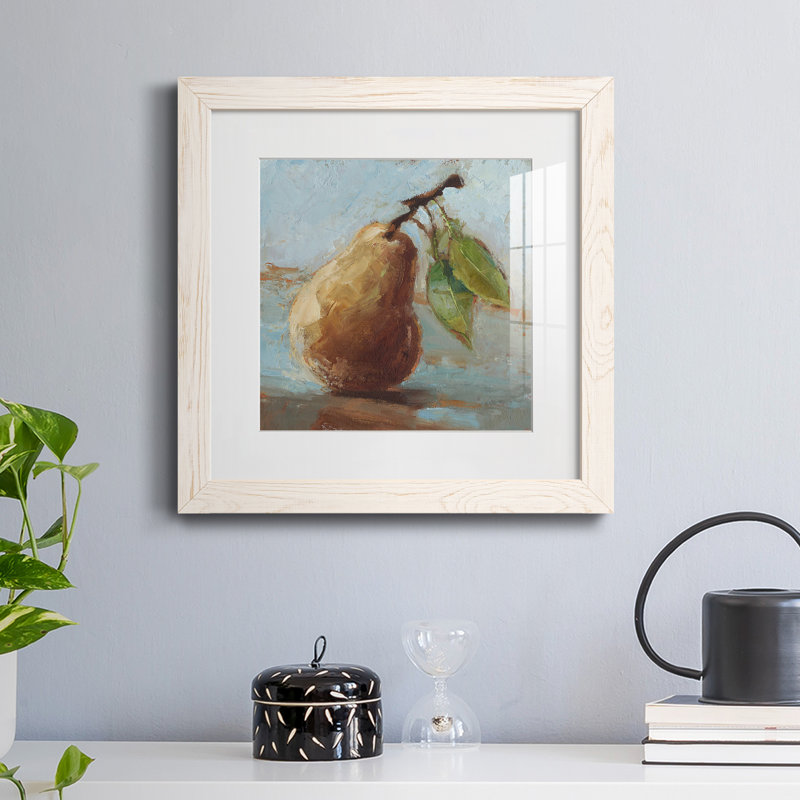 Impressionist Fruit Study II - reproduction encadrée de qualité supérieure - prête à être accrochée, Papier avec cadre blanc