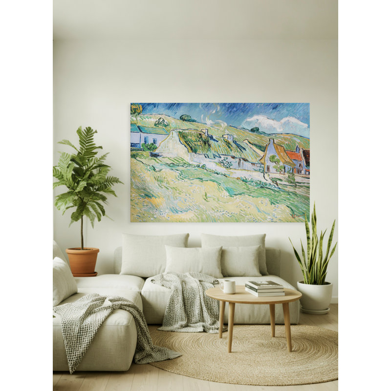 "Chaumière à Cordeville", reproduction sur toile tendue, H 12 po x l 18 po