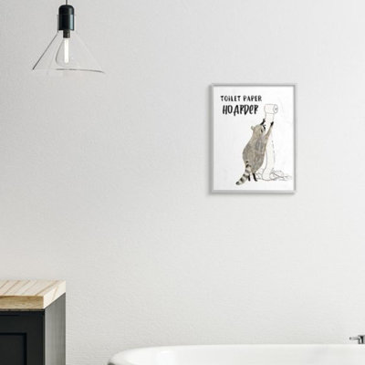 Papier hygiénique «Hoarder Expression Racoon Animal Illustration» par Victoria Barnes - reproduction d'art