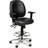 Backed Adjustable Height Ergonomic Lab Stool with Footring Wheels