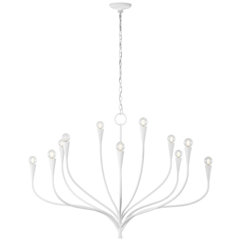 Julie Neill Chandelier, Plaster White, 12 Lights