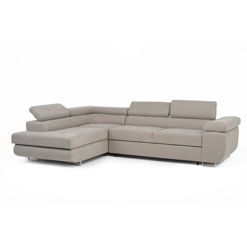 Flavius Corner Sofa Bed, Left Hand Facing, Taupe