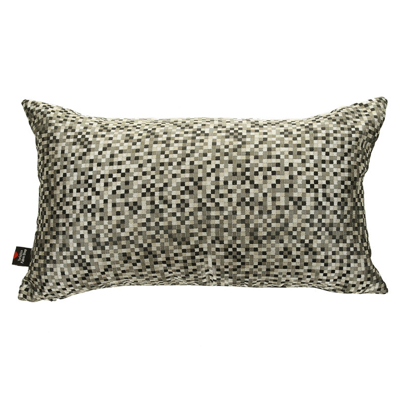 Alvaro Polka Dots Rectangular Cushion, Silver