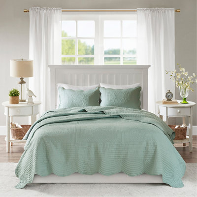 3 Piece Quilt Set Seafoam King/Cal King