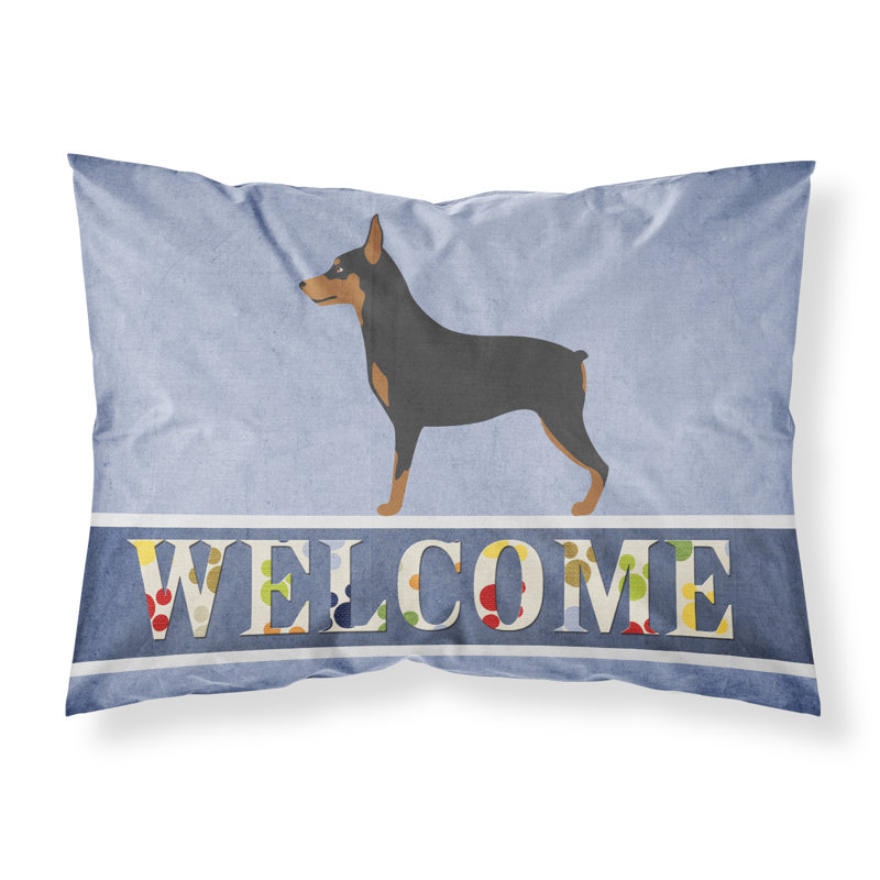 Taie d’oreiller welcome, Pinscher miniature