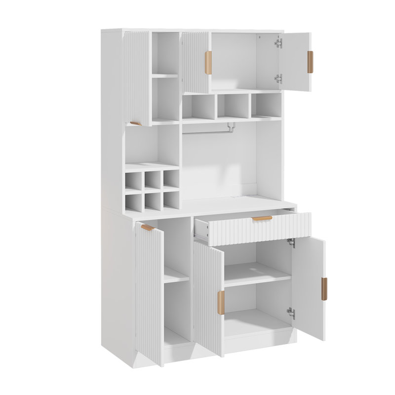 175cm Kitchen Pantry, White