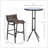 Outstanding 3 Piece Bar Height Outdoor Bistro Set For 2, Round Patio Pub Table 2 Bar Chairs With Comfortable Design & Strong Build, Tan