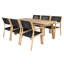 Charvi 6 - Person Acacia Wood Patio Dining Set with Rectangular Table