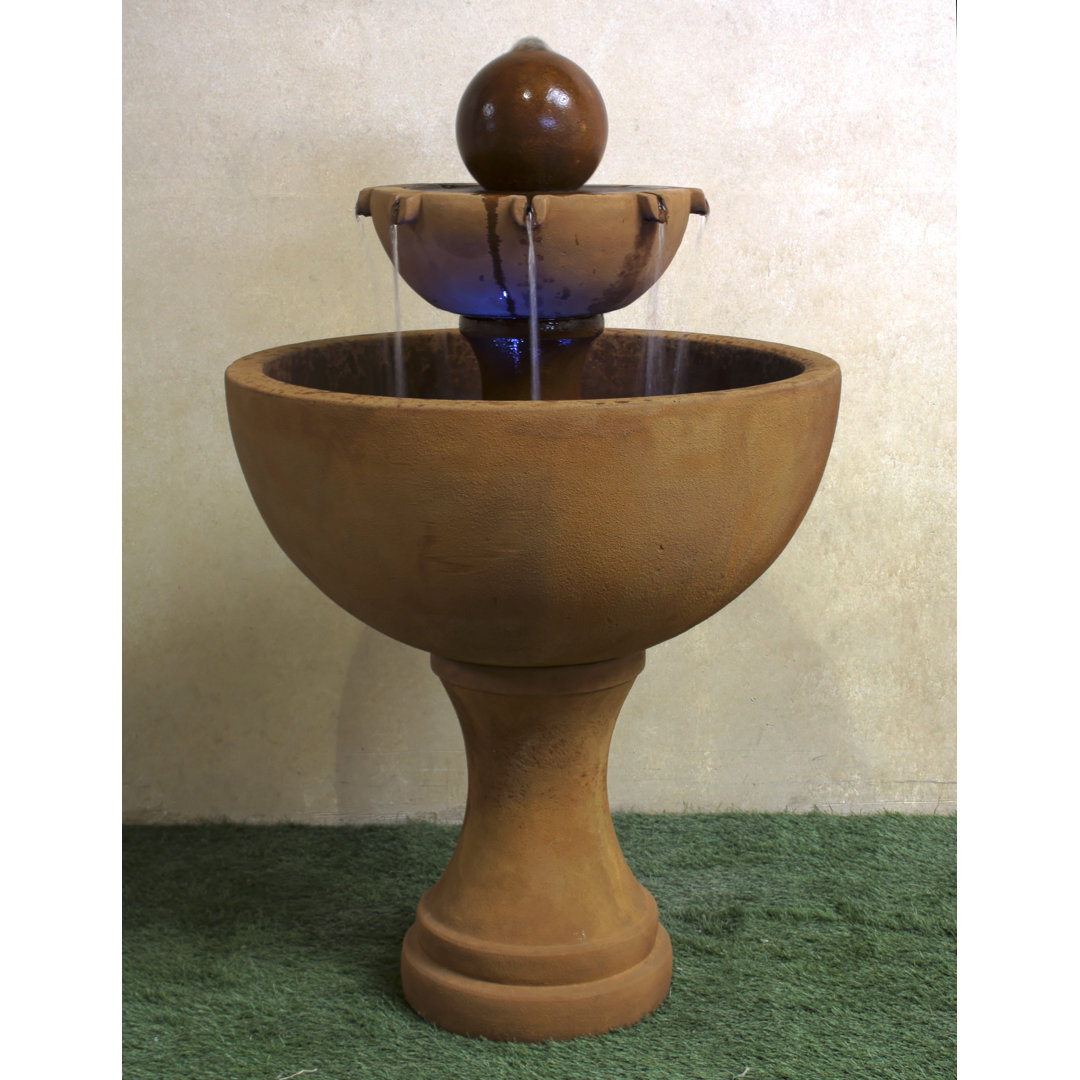 Bhagwanti Hand Crafted Weather Resistant Floor Fountain Red Barrel Studio®