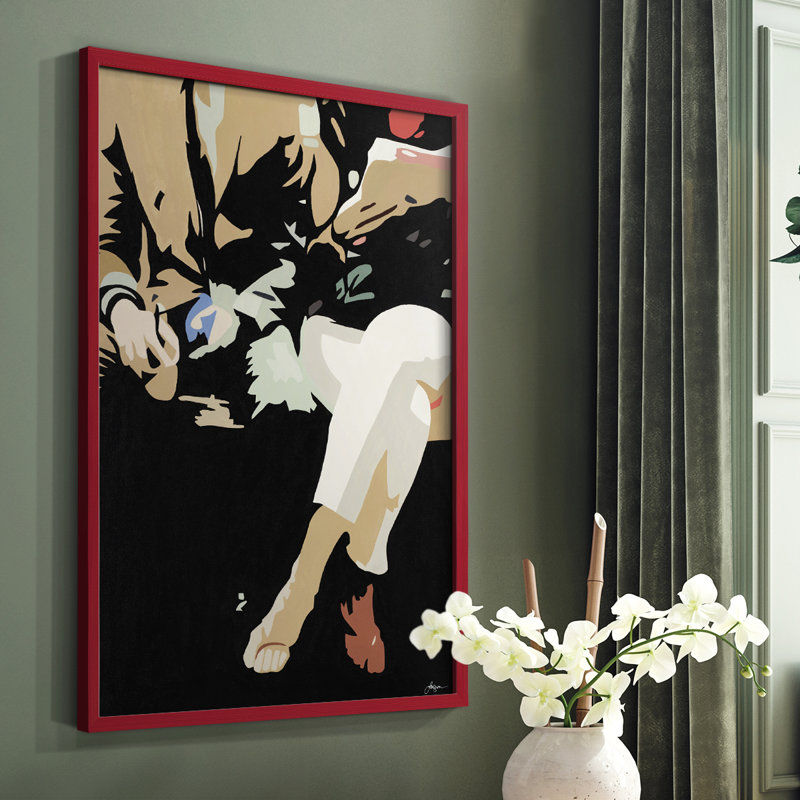 Them #4 Framed Print - Solid Wood, 10" H x 8" W, Red
