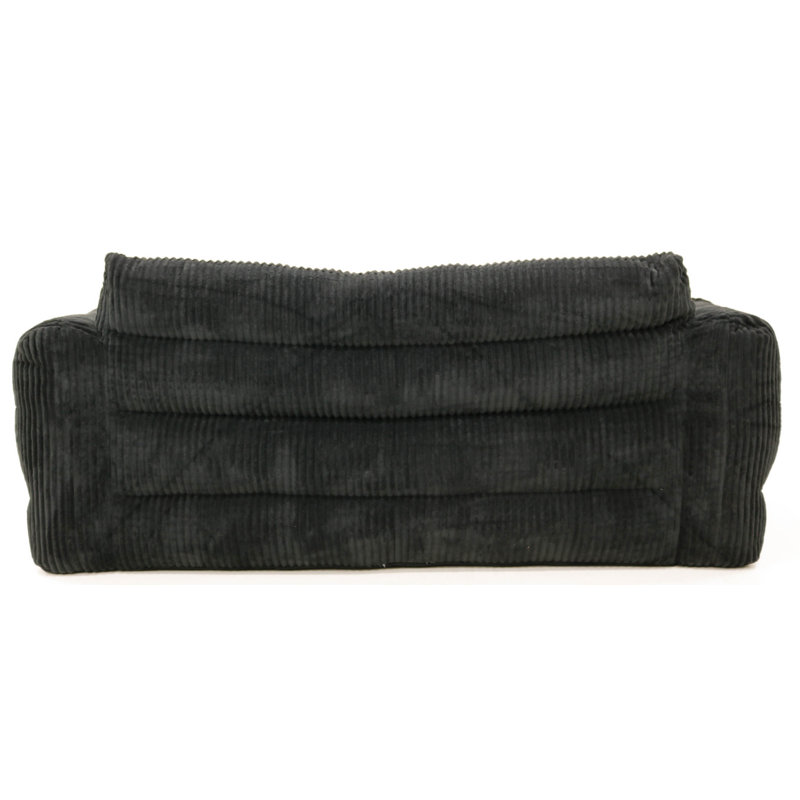 Millie Soft Filled Sofa -, Black Polyester Blend