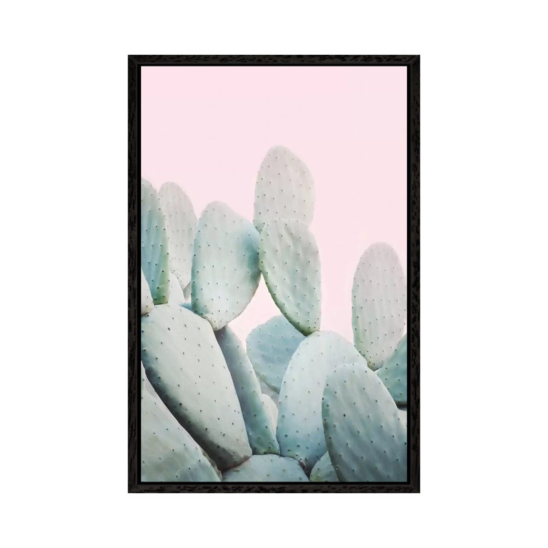 Pink Pastel Cactus by Sisi & Seb - Floater Frame Gallery-Wrapped Canvas Giclée on Canvas