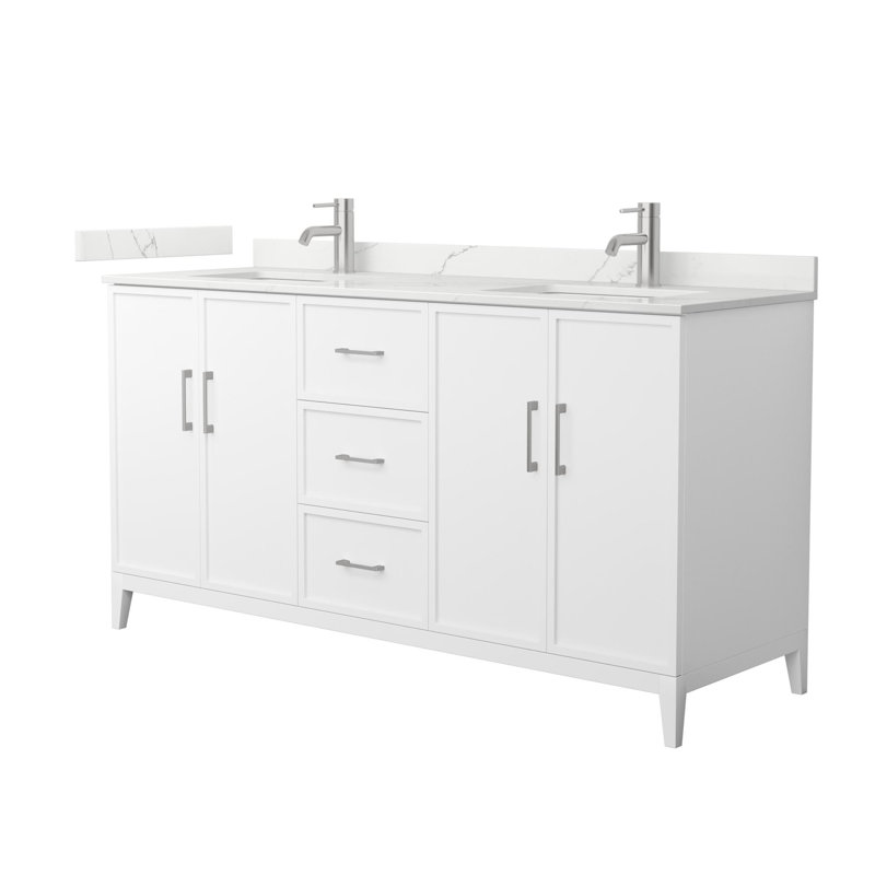 Elan 66'' W Vanity, White, Brushed Nickel, Single