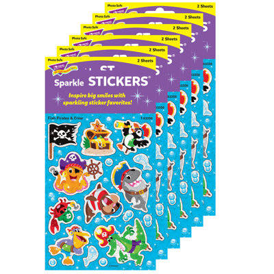 Fish Pirates & Crew Sparkle Stickers