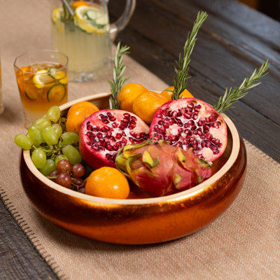 Lexa Bamboo Fruit Bowl, 12 Inch