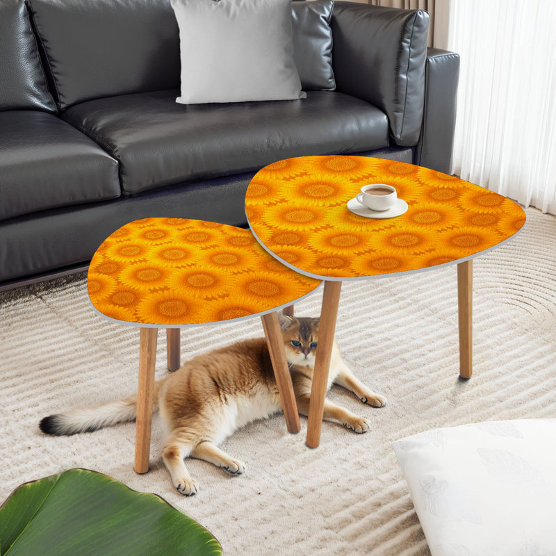 Ensemble de 2 tables basses gigognes Triangle