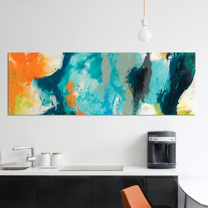 «Tidal Abstract II», reproduction d'art sur toile tendue, H 20 po x l 60 po x P 1,5 po