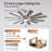Modern Outdoor/indoor Ceiling Fan With Light And Remote, 12 Double-color Blades With Large Airflow, Quiet Reversible Dc Motor-924055906-924055907-924055909
