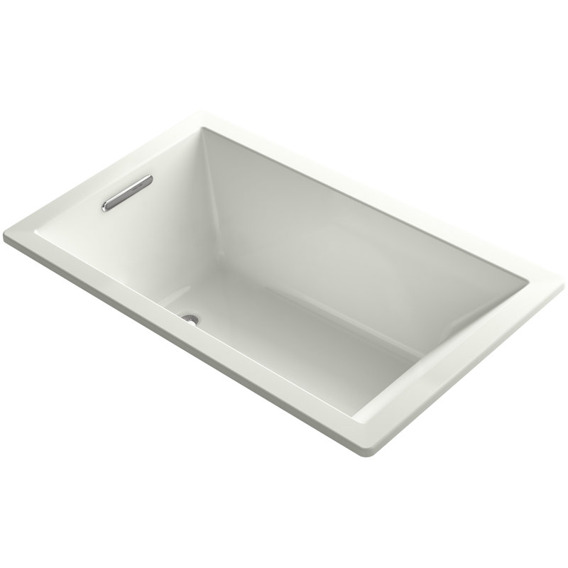 Underscore 60" x 36" Acrylic Drop-In or Undermount Soaking Bathtub with Integral Lumbar Support, Dune