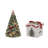 Spode Christmas Tree Figural 2 Piece Tree and Gift Box Salt and Pepper Set