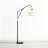 Mid-Century Style Wrought Iron & Fabric Floor Lamp