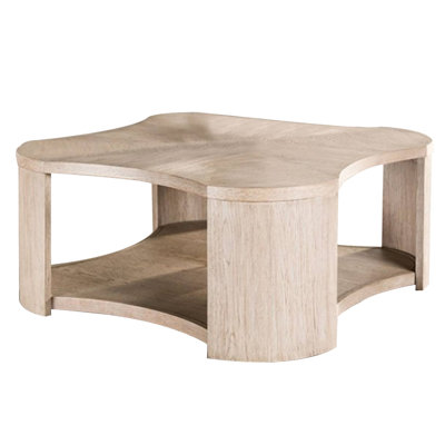 Cony Cocktail Table, Open Lower Shelf, 50 Inch Oval Oak Brown Wood Top