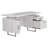 White High Gloss 2-Drawer Computer Desk