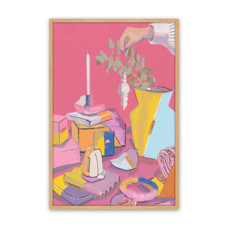 «Still Life 78» par Garima Dhawan, reproduction, 48" H x 36" W, Cadre à joints visibles, Tanné