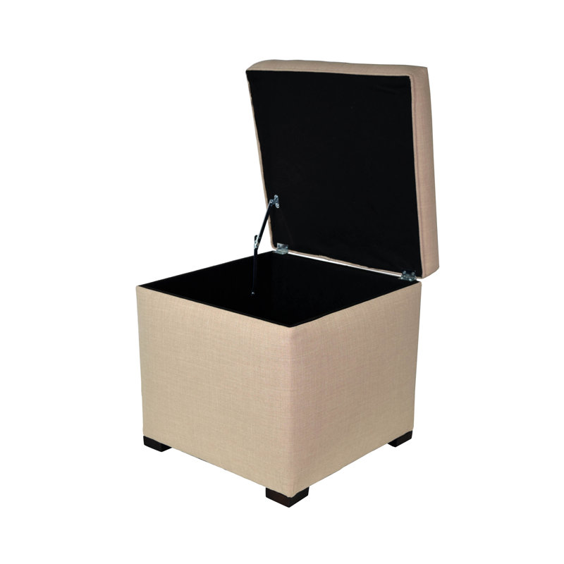 Repose-pieds carré avec rangement 19 po Tinley, Beige
