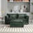76.77" Chenille Loveseat With Ottoman-710105632