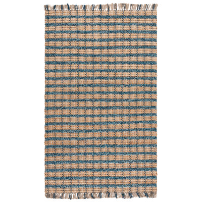 Ellenore Hand Woven 0.85 Jute 0.15 Cotton Checkered Rug