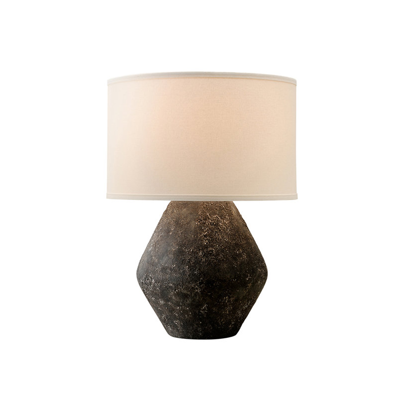 Graystone Ceramic Table Lamp with Off-White Linen Shade