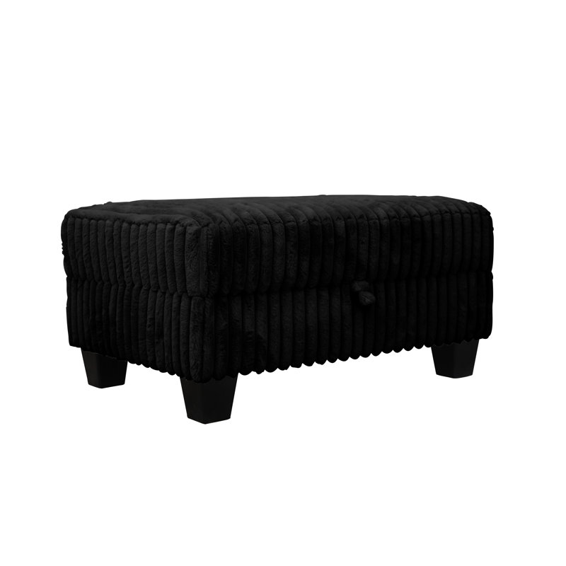 Vega Storage Ottoman, Black