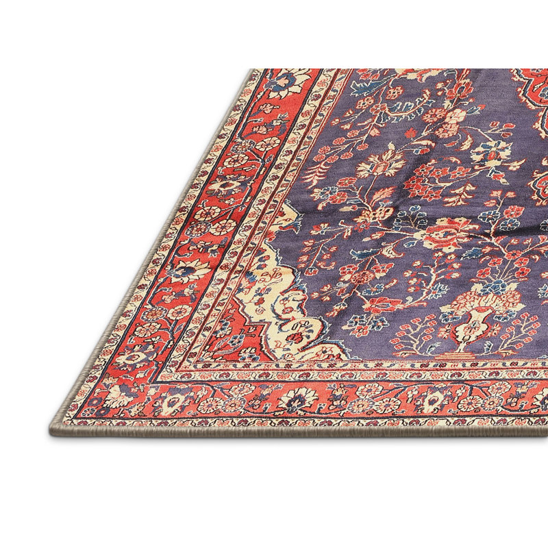 Tapis oriental en laine beige / rouge Keyla, Rectangle 8 pi x 10 pi