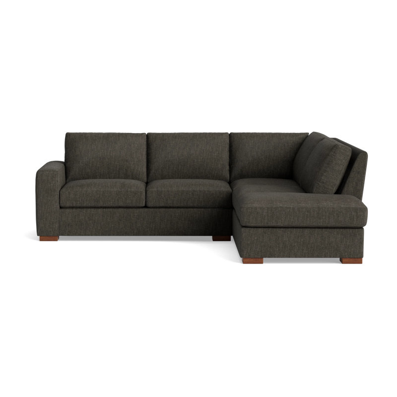 Couch Potato Sectional, Right Hand Facing, Performance Weave - Onyx