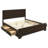 Organic Storage Panel Bed with Concealed Drawers
