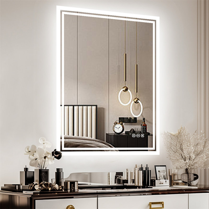 Alona Backlit LED Anti-Fog Bathroom Vanity Mirror, 90cm H x 70cm W