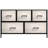 Sorbus 9" Square Tile Floating Shelves with Invisible Brackets Set of 3 in Rustic