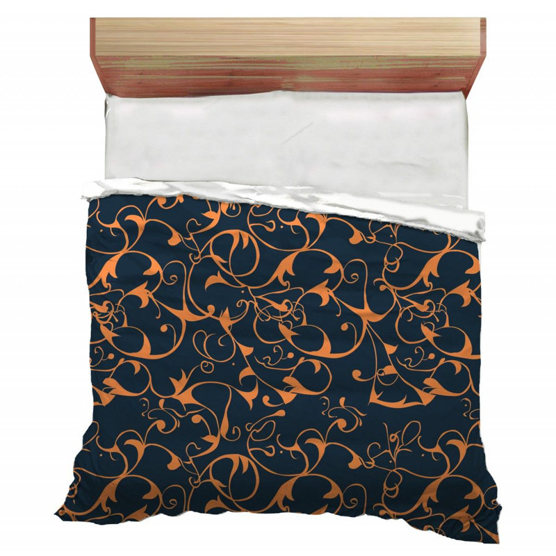 Édredon ondulé à motif de feuilles, Édredon très grand