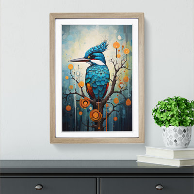 Kingfisher Dadaism Art - Framed Print