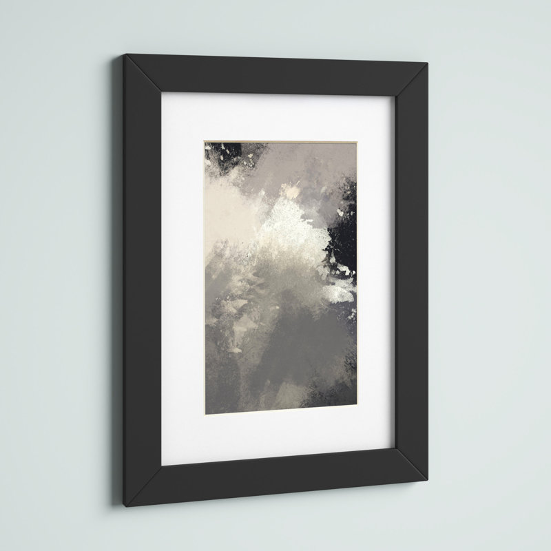 Hunziker Picture Frame with Mat, 20" x 27" Matted to 16" x 24", Satin Black