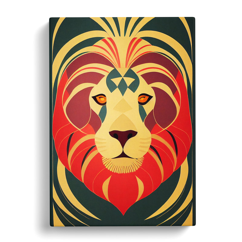 Lion Deco Vol.5 - Wrapped Canvas, 60cm H x 40cm W x 3cm D